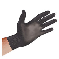 

Sirchie Powder-free Nitrile Gloves, Small, 100 Each, Black