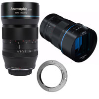 

Sirui 2 Lens Bundle, 35mm f/1.8 1.33X Anamorphic Lens with 50mm f/1.8 Anamorphic 1.33X Lens for MFT, Lens Adapter for Canon EF-M