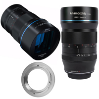 

Sirui 2 Lens Bundle 50mm F1.8 Anamorphic 1.33X Lens for Sony E-Mount with Sirui 35mm f/1.8 Anamorphic 1.33X Lens for M 4/3 Mount and Sony E-mount Adapter