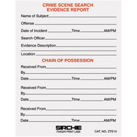 

Sirchie Combo Scene Report / Chain of Possession Label, Set of 100