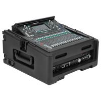 

SKB 10x2 Compact Rolling Rig, 10U Top Rack, 2U Front Rack, Steel Rails, Hard Top, L/R Access Doors