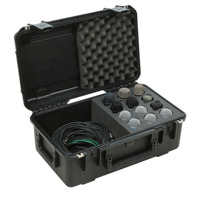 

SKB iSeries Injection Molded Waterproof Case with Foam and Storage Compartment for 12 Microphones and Cables