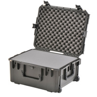 

SKB 3I-2217-10BC Injection Molded Waterproof Case with Wheels and Cube Foam, 22x17", Black