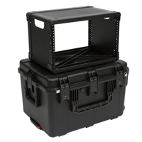 

SKB iSeries Case with Removable 6U Injection Molded Rack Cage, TSA Latches and Wheels, Waterproof, 13" Rack Depth