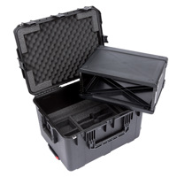 

SKB iSeries 2317-14 Case with Removable 4U Wireless Microphone Fly Rack Cage, TSA Latches and Wheels, Waterproof, 13" Rack Depth