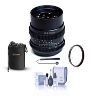 

SLR Magic Cine 75mm F/1.4 Lens for Sony E-Mount - Bundle With 52mm UV Filter, Neoprene Lens Pouch, Capleash II, Cleaning Kit