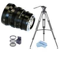 

SLR Magic APO32EF APO MicroPrime Cine 32mm T2.1 Lens for Canon EF Mount - With 3POD V3AH Video Tripod with 2-way Fluid Head & Quick-Release Plate,Black, 82mm Filter Kit, Microfiber Cloth