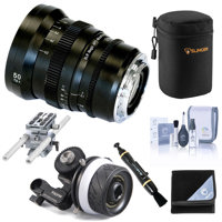 

SLR Magic APO MicroPrime Cine 50mm T2.1 Lens for Canon EF Mount Bundle with Tilta Titlaing Mini Follow Focus, Universal Baseplate System with 15mm Rods, Case, Wrap, Lens Cleaner, Cleaning Kit