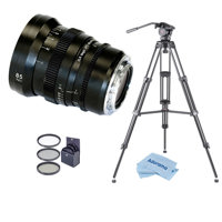 

SLR Magic APO85EF APO MicroPrime Cine 85mm T2.1 Lens for Canon EF Mount - With 3POD V3AH Video Tripod with 2-way Fluid Head & Quick-Release Plate,Black, 82mm Filter Kit, Microfiber Cloth