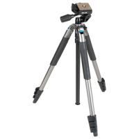 

Slik Sprint Pro III 3-Way Travel Tripod with SH-704E 3-Way Pan Head, 4.4 lb Load Capacity, Gun Metal Gray