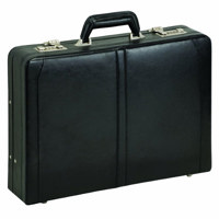 

Solo Bags Solo 471-4 16" Expandable Leather Laptop Attache, Black