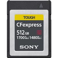 

Sony 512GB CFexpress Type B Tough Memory Card, 1700 MB/s Read, 1480 MB/s Write