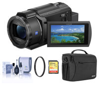 

Sony FDR-AX43 UHD 4K Handycam Camcorder Basic Bundle with Bag, 32GB SD Card, UV Filter and Cleaning Kit