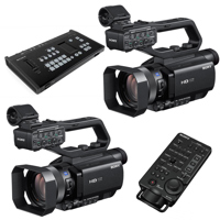 

Sony 2 Pack HXR-MC88 Compact Full HD Camcorder with Fast Hybrid AF, 24x Zoom,CMOS Sensor & AVCHD Recording - With Sony MCX-500 4-Input Streaming Switcher, Sony RM-30BP Wired Remote Controller