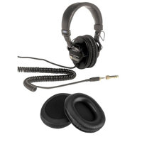 

Sony MDR-7506 Professional Folding Headphones - With H&A Genuine Sheepskin Leather Earpads for Sony MDR-7506
