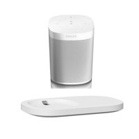 

Sonos One (Gen 2) Smart Speaker with Built-In Alexa Voice Control, Wi-Fi, White - With Sonos Shelf for One and Play:1, White