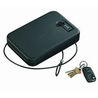 

Stack-On Portable Firearm Case with Combo Lock and Security Cable, Black