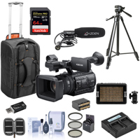 

Sony PXW-Z150 Compact 4K Handheld XDCAM Professional Camcorder - Bundle With 64GB U3 SDXC Card, Spare Battery, 62mm Filter Kit, Video Light, Video Bag, Shotgun Mic, Cleaning Kit, And More