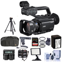 

Sony PXW-Z90V Compact 1" XDCAM 4K Camcorder with 3G-SDI Output - Bundle With Video Bag, 62mm Filter Kit, Spare Battery, Video Tripod, Shotgun Mic, Video Light, 64GB SDxC U3 Card, Dual charger, And More