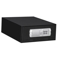 

Stack-On Quick Access Low Profile Safe with E-Lock and Mounting Plate, Black