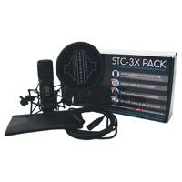 

Sontronics STC-3X 3-Pattern Large-Diaphragm Cardioid Condenser Microphone Pack, Black