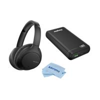

Sony Sony WH-CH710N Wireless Noise-Canceling Over-Ear Headphones with Dual Microphones, Black Bundle with Energizer 20000mAh LCD Display Portable Power Bank, Cloth
