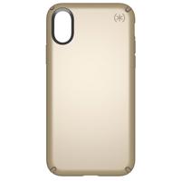 

Speck Presidio Metallic Case for iPhone X - Pale Yellow Gold Metallic/Camel Brown