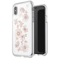 

Speck Presidio Clear + Print Case for iPhone XS / X, Fairytale Floral Peach Gold