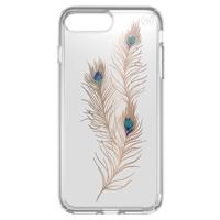 

Speck Presidio Print Case for iPhone 7 Plus, Showyfeather Gold/Clear