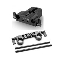 

SmallRig Baseplate with Dual 15mm Rod Clamp - Bundle With SmallRig 15mm Black Aluminum Alloy Rod Pair, M12 Thread 12" - SmallRig Super Lightweight 15mm RailBlock v3