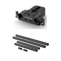 

SmallRig Baseplate with Dual 15mm Rod Clamp - ith SmallRig 15mm with M12 Thread Black Aluminum Alloy Rods Combination, 6-Pack