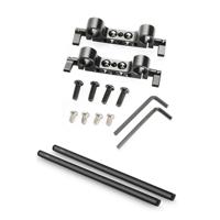 

SmallRig Super Lightweight 15mm Railblock, 2-Pack - With SmallRig 15mm Black Aluminum Alloy Rod Pair, M12 Thread, 16"