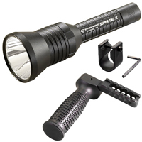

Streamlight SuperTac X Strobing Tactical 200 Lumen Flashlight Kit, Includes Vertical Grip and Low Profile Mount, CR-123A Battery Powered, Black