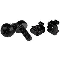 

StarTech M6x 12mm Screw and Cage Nut, 50 Pack, Black