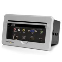 

StarTech Conference Table Connectivity Box, HDMI/VGA/Mini DisplayPort to HDMI Output with Fast Charge USB Port, 1080p Resolution Support