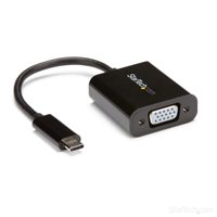 

StarTech 24 Pin Male USB-C to 15 Pin High Density D-Sub VGA Female Adapter, Black