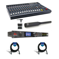 

Studiomaster 16-Channel Portable Compact Mixing Console, Bluetooth - DBX Drive Rack PA2 Speaker Management System, dbx RTA-M Reference Microphone, 2x Cables