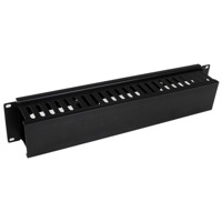 

StarTech 2U Horizontal Finger Duct Rack Cable Management Panel with Cover