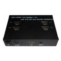 

Securitytronix CT-HDVD-MINI1X4SPL Miniature 1x4 HD Splitter/Amplifier