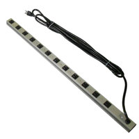 

Securitytronix 12 Outlet Vertical Power Strip with 10' Power Cord, Slim, Gray Casing