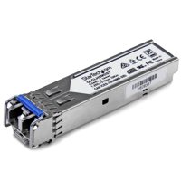 

StarTech 10km 1310nm Cisco GLC-LH-SMD Compatible Gigabit Fiber SM/MM LC SFP Transceiver Module, Silver