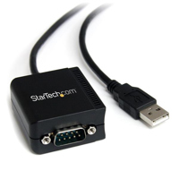 

StarTech 6' 1 Port FTDI USB to Serial RS232 Adapter Cable with COM Retention