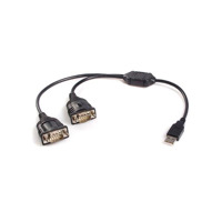 

StarTech 1' 2 Port 4 Pin USB A Male to RS232 Serial 9 Pin DB9 Male Adapter Cable