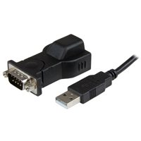 

StarTech 1 Port USB to RS232 DB9 Serial Adapter with Detachable 6' USB A to B Cable