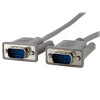 

StarTech 15' Monitor VGA Cable with 15 Pin High Density D-Sub Male Connectors, 28 AWG, Gray
