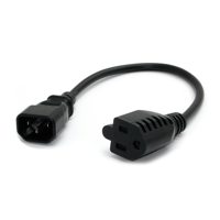 

StarTech 1' Computer Power Cord with IEC 320 EN 60320 C14 to NEMA 5-15R Connector, 18 AWG