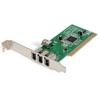 

StarTech 4 Port PCI 1394a FireWire Adapter Card with Low Profile Bracket