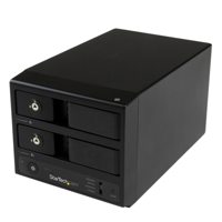 

StarTech USB 3.0/eSATA Dual-Bay Trayless 3.5" SATA III Hard Drive Enclosure with UASP, RAID 0/1/JBOD Support, 6Gbps Maximum Data Transfer Rate