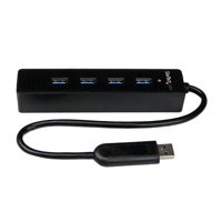 

StarTech 4 Port Portable SuperSpeed USB 3.0 Hub with Built-in Cable