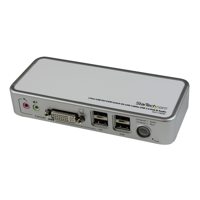 

StarTech 2 Port USB DVI KVM Switch Kit with Cables USB 2.0 Hub & Audio, White